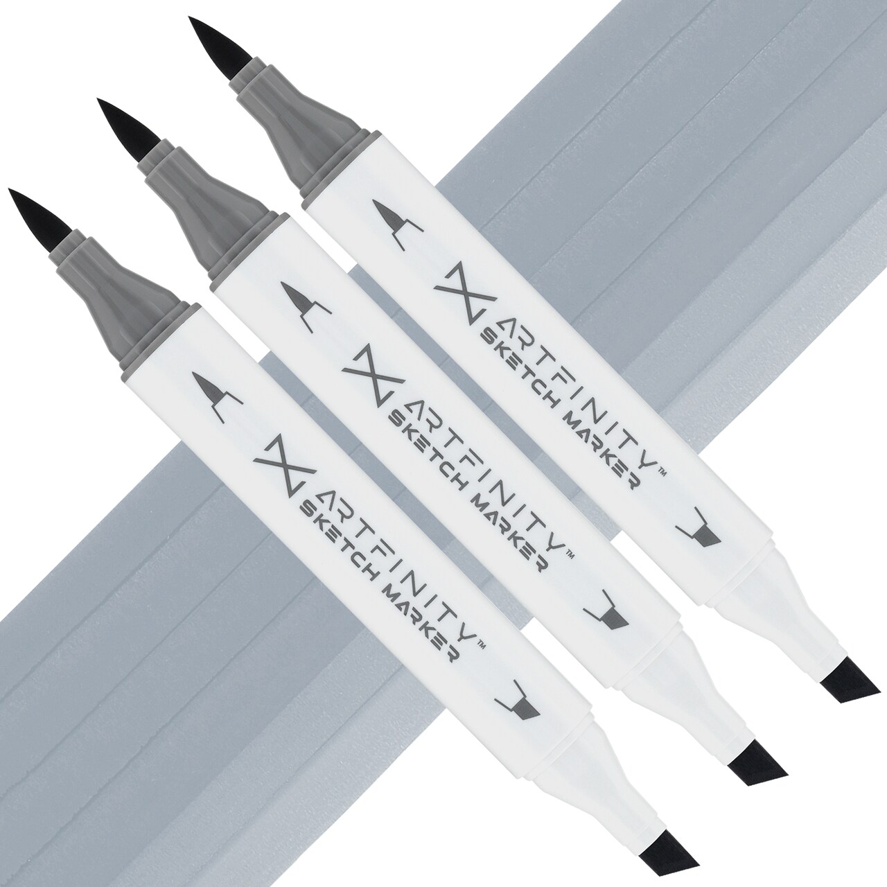 Artfinity Sketch Marker Sets - Set of 3 - Cool Gray 5 CG5, Vibrant, Professional, Dye-Based Alcohol Markers for Artists, Drawing, Travel, & More